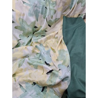 vải lụa satin hoa 3D màu cốm
