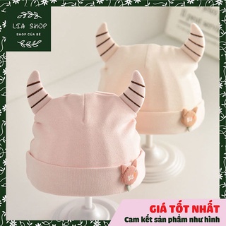 Mũ len cotton cho trẻ sơ sinh đến 6 tháng tuổi, chất len mỏng cao cấp, mềm mại giữ ấm cho bé, kiểu dáng cute