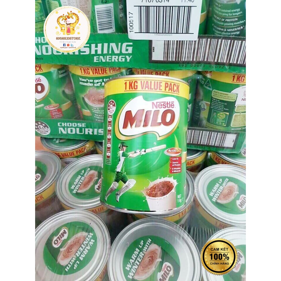 MILO 1KG NỘI ĐỊA CHUẨN ÚC [Date mới nhất]