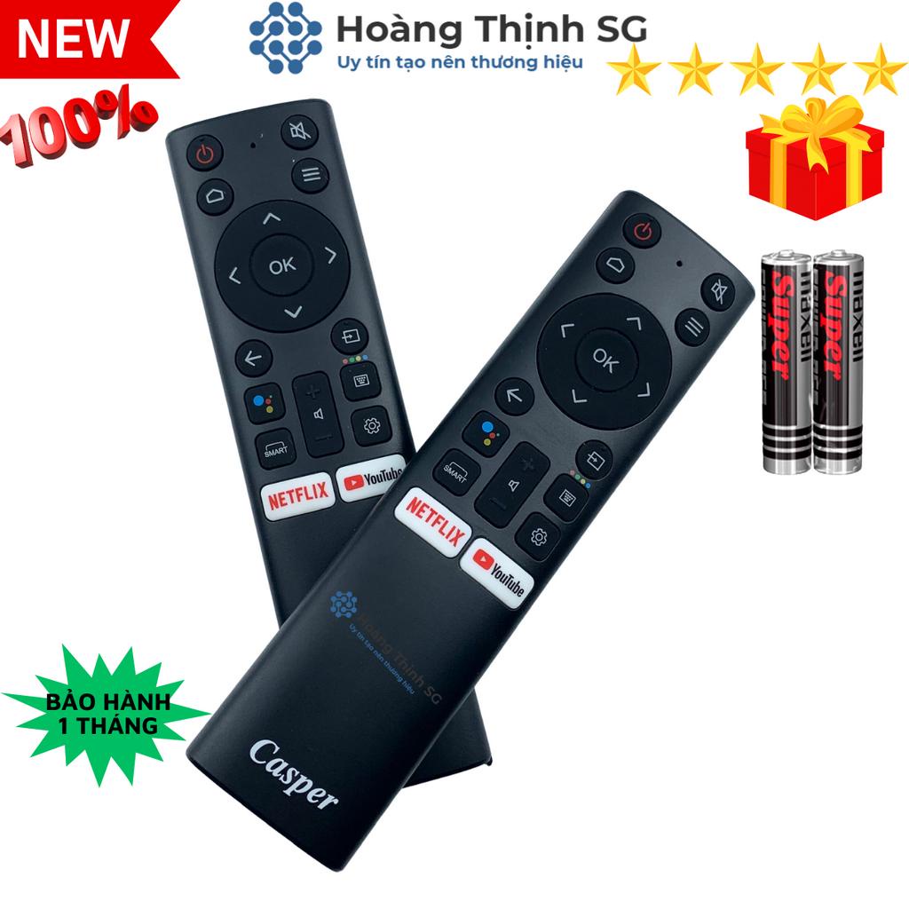 Remote điều khiển tivi Casper, Điều Khiển TV Casper Netflix - Youtube Có Giọng Nói - Tặng kèm pin