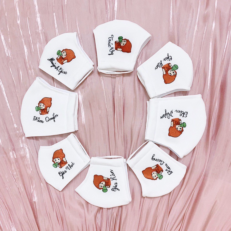 Khẩu trang thêu tay (thêu tên riêng theo yêu cầu) | BigBuy360 - bigbuy360.vn