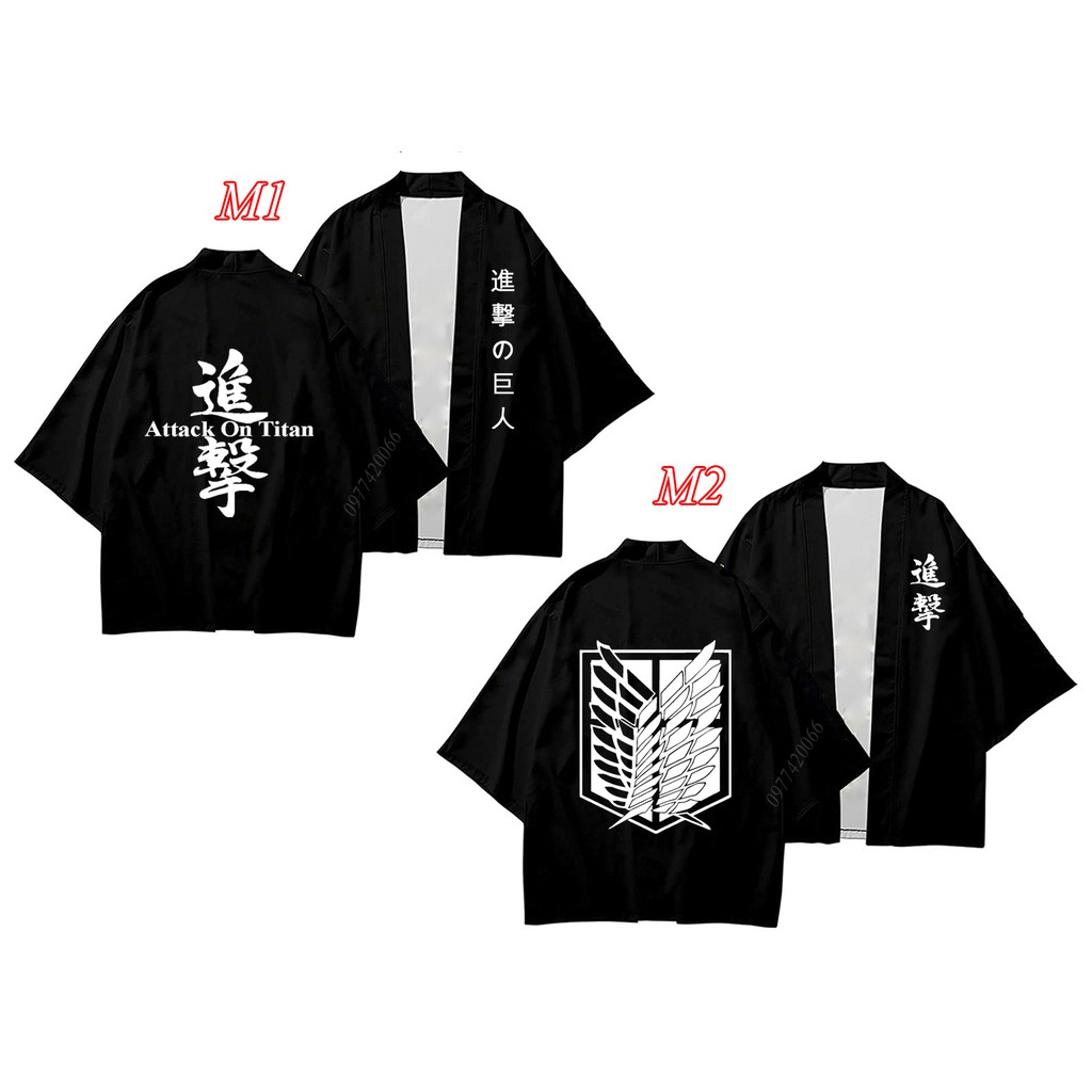 áo ATTACK ON TITAN, áo khoác kimono đội trinh sát trong ATTACK ON TITAN phong cách Nhật Bản