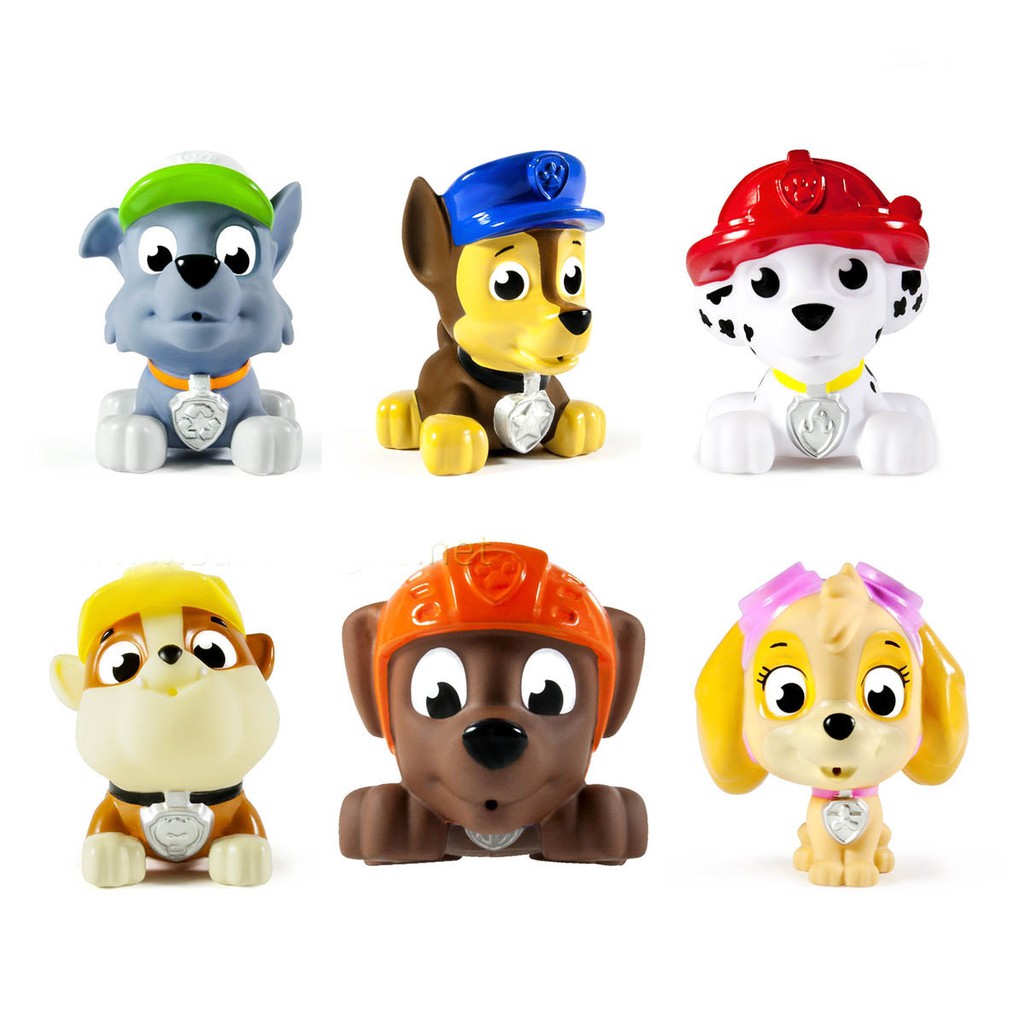 Bộ 6 chó bơi phun nước Paw Patrol đội mũ (giao ngẫu nhiên)