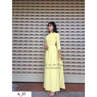 Áo dài trơn các màu cổ 2 phân