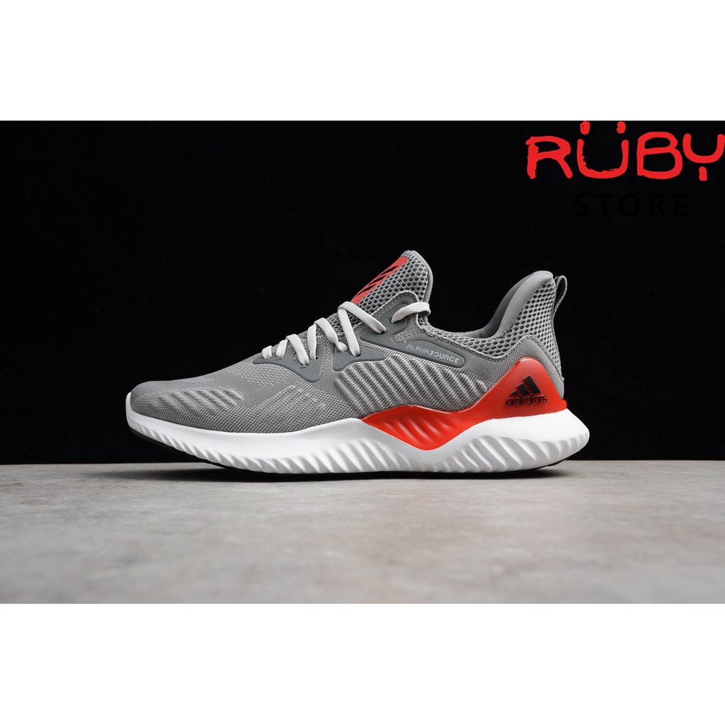 Giày Adidas Alphabounce Beyond Xám Đỏ 2018(Ảnh thật 100%)