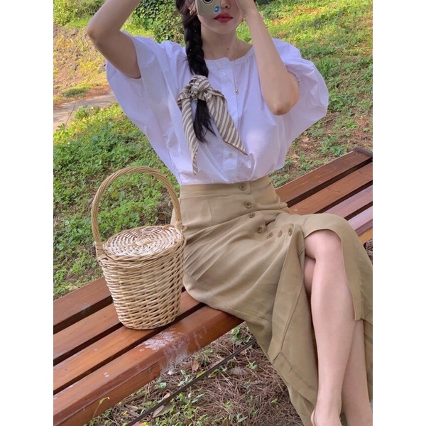 Set sơ mi & Chân váy phong cách Hàn Quốc
