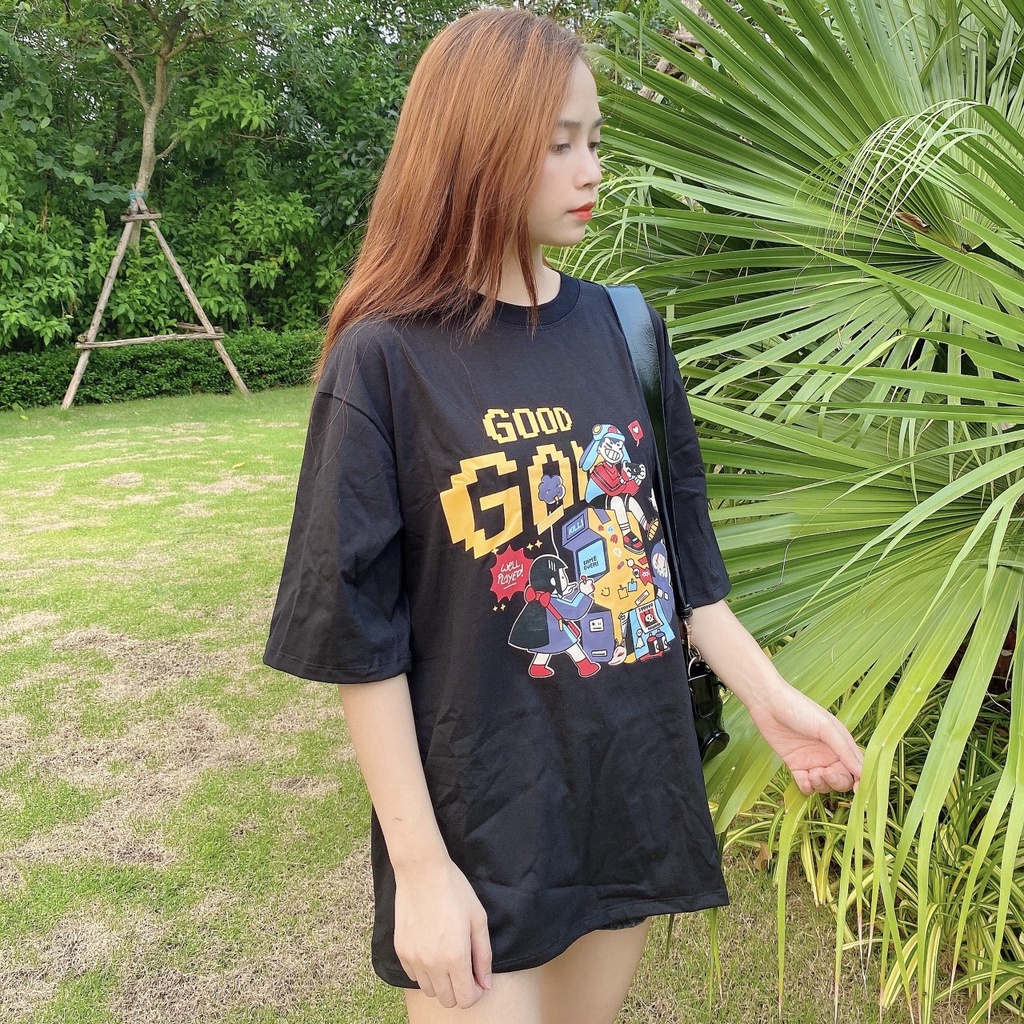 Áo phông dáng rộng GOOD GAME unisex nam nữ Teah Store