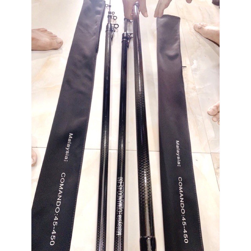 cần câu lục xa bờ malaysia dài 4m5 tải cá lên tới 20kg y như video 99% các bon comando giá rẻ giảm giá sele y hình