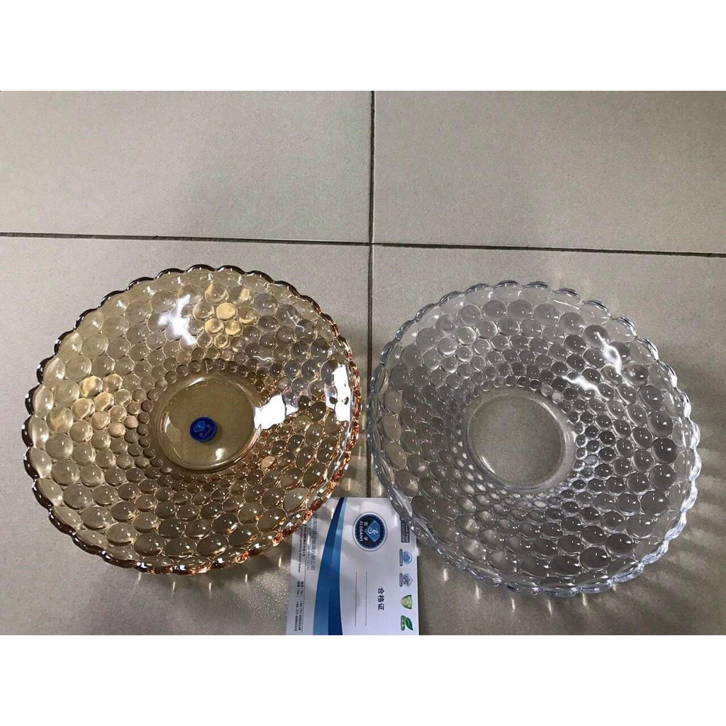 Bát Đĩa Bi Màu Trắng Thủy Tinh