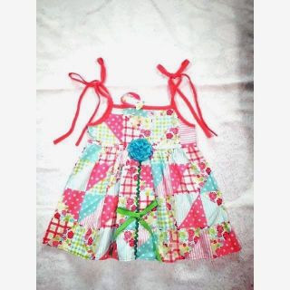 Sale Đầm thô 2 dây hoa nổi.