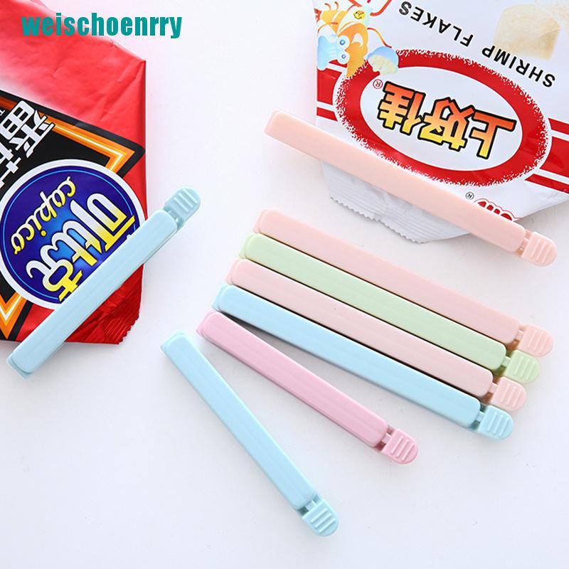 Rér●Set 5 Kẹp Miệng Túi Bảo Quản Thực Phẩm Bằng Nhựa Màu Trơn