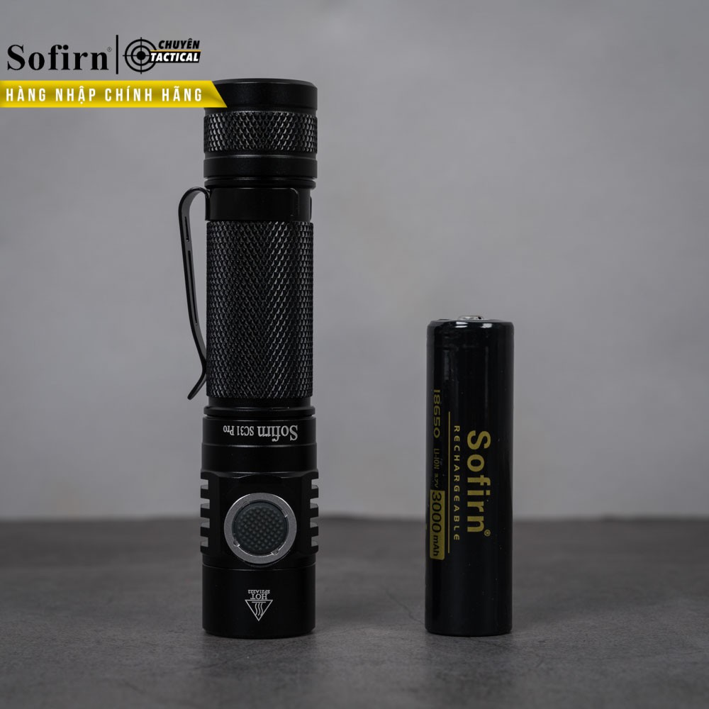 Đèn pin SOFIRN SC31 PRO - độ sáng 2000lm LED SST40, pin 18650 3000mAh (kèm theo) Cổng sạc Type-C sử dụng IU ANDURIL