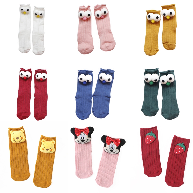 Vớ Cotton Dài Kiểu Hoạt Hình Dễ Thương Cho Bé