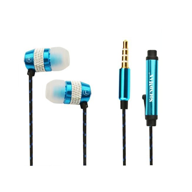 Tai nghe nhét tai SOUNDMAX AH-306s Màu xanh