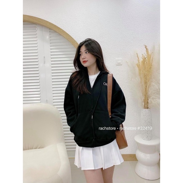 [Mã SKAMCLU7 giảm 10% tối đa 50K đơn 0Đ] [RÁCH STORE] Áo Khoác Nỉ Bông Thêu Chữ OKAY 1054 | BigBuy360 - bigbuy360.vn