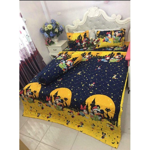 [Thanh lý gấp ]Ga trải giường,Drap ga giường có họa tiết 1m2 1m4 1m6 1m8-chuột micky