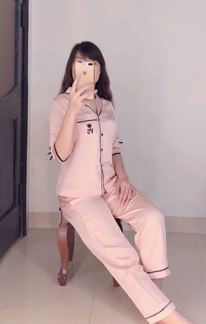 Bộ ngủ pijama lụa quần dài victoria | BigBuy360 - bigbuy360.vn