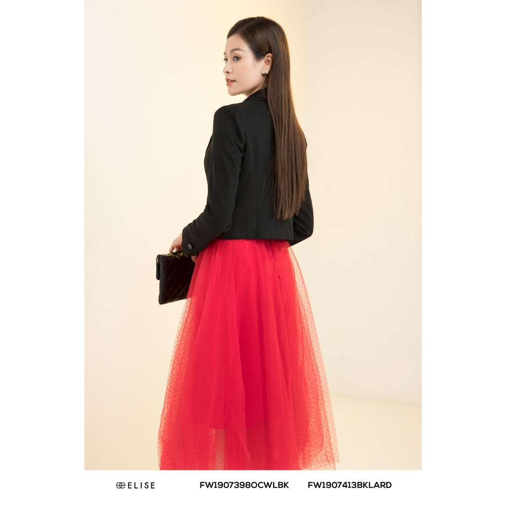 [Mã FAMALLT5 giảm 15% đơn 150k] Áo vest dạ đen dáng ngắn thiết kế Elise | BigBuy360 - bigbuy360.vn