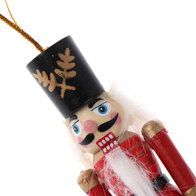 1 Đồ Chơi Trang Trí Giáng Sinh Hình Chú Lính Nutcracker Bằng Gỗ 10cm