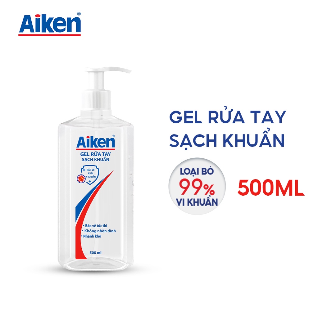 [8/1 SĂN VOUCHER 100K] Hộp quà Aiken sạch khuẩn gồm nước rửa tay 500g và Gel rửa tay 500ml | BigBuy360 - bigbuy360.vn