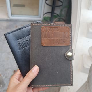 Ví passport da bò thật thủ công.