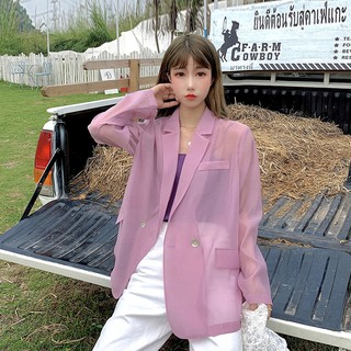 SẴN ÁO KHOÁC MỎNG CỔ VEST UZLLANG 2020