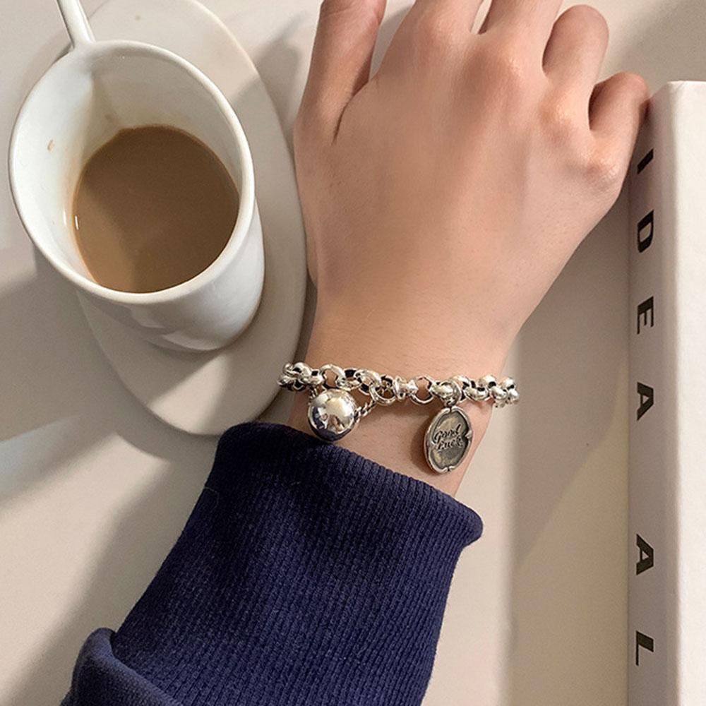 Vòng Đeo Tay Mặt Hình Thánh Giá Phong Cách Hip hop Hàn Quốc Thời Trang Cho Nữ