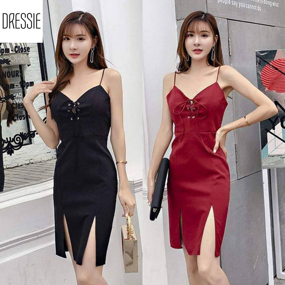 Đầm ôm body đầm dự tiệc váy áo đầm dây cao cấp DRESSIE thời trang nữ đẹp sexy đi chơi dạo phố dự tiệc cưới - DB185