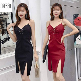 Đầm ôm body đầm dự tiệc váy áo đầm dây cao cấp DRESSIE thời trang nữ đẹp sexy đi chơi dạo phố dự tiệc cưới - DB185