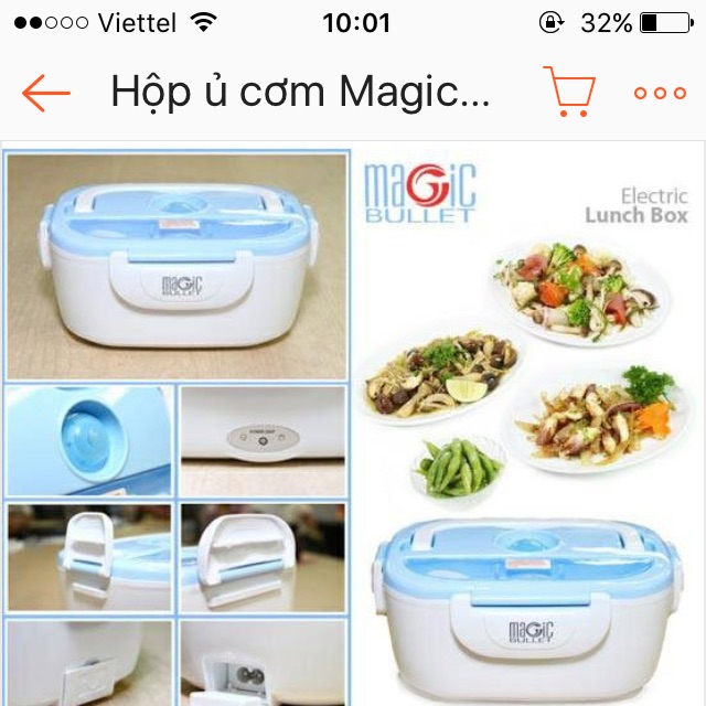 Hộp ủ cơm magic bullet cắm điện inox