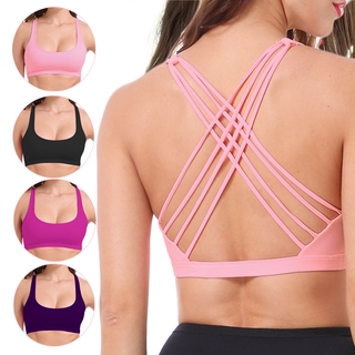 Áo bra thể thao tập Yoga thiết kế đai thun gợi cảm cho nữ