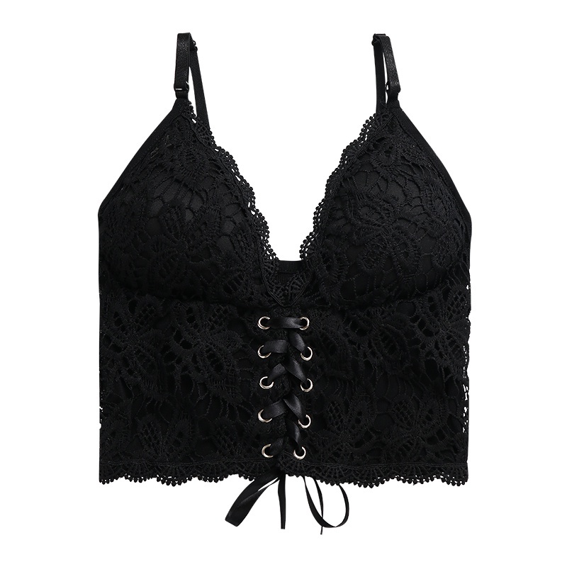 Áo Bra 2 dây ren đan dây dáng croptop sexy Bra02