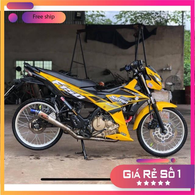 Tem rời Satria Fi vàng đen decal trắng sữa bảo hành màu sắc vĩnh viễn