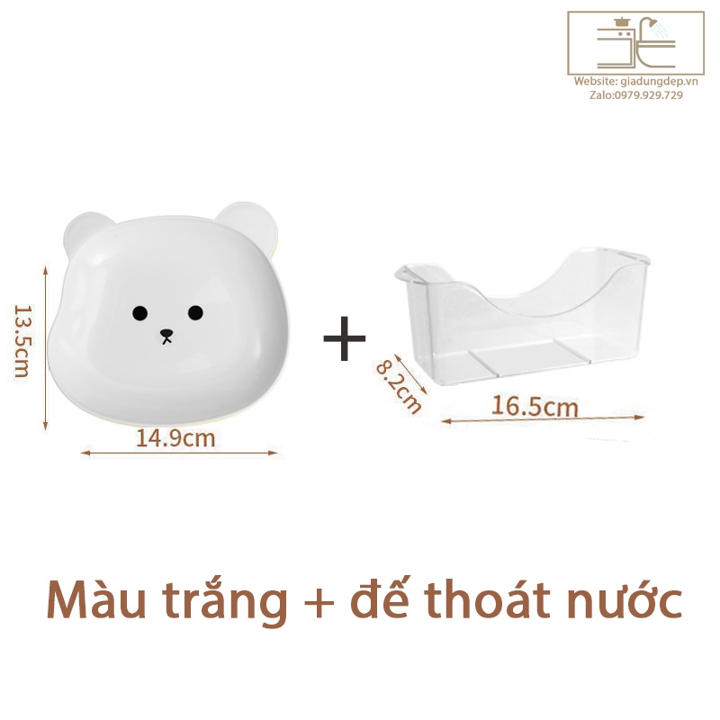 Đĩa Gấu đủ màu - an toàn thực phẩm - Set đĩa nhựa hình gấu - đĩa gấu kích thích bé - Tặng khay để đĩa khi mua 8 sản phẩm