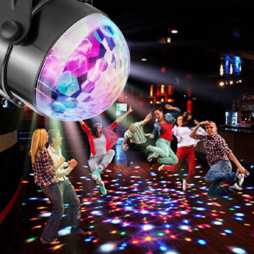 Đèn⭐LED Party Lights Magic Ball DJ Disco Lights RGB KTV Bar Stage Light with RC