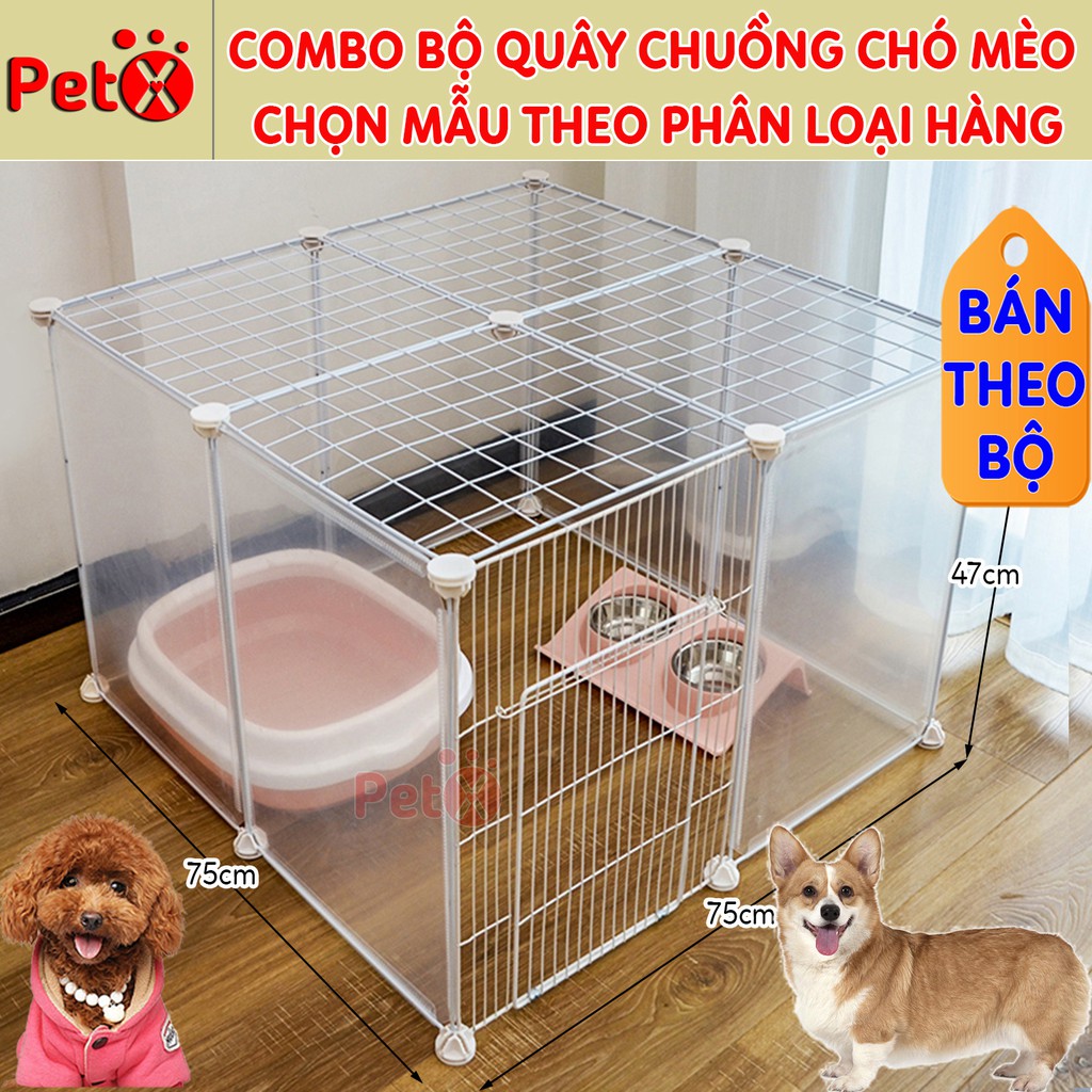 Quây chuồng chó mèo lắp ghép nuôi thú cưng sơn tĩnh điện giá rẻ