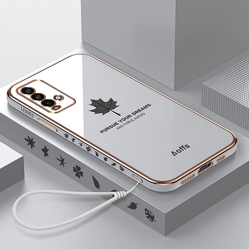 Ốp Lưng Xiaomi Redmi 9T 10C 10A 10 9C 9A 9 8A 8 7 Ốp Điện Thoại TPU Mềm Chống Sốc Họa Tiết Lá Phong Cho