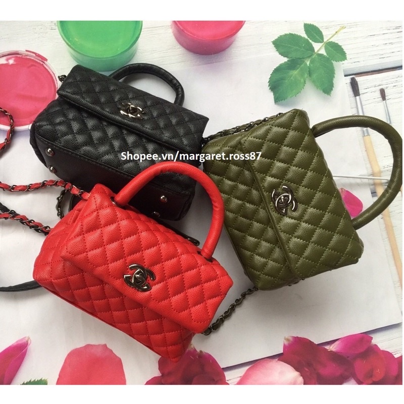 Túi Xách Nữ Ô Trám Da Hạt Mềm Quai Sách Rẻ Đẹp - A&ESHOP 8987978