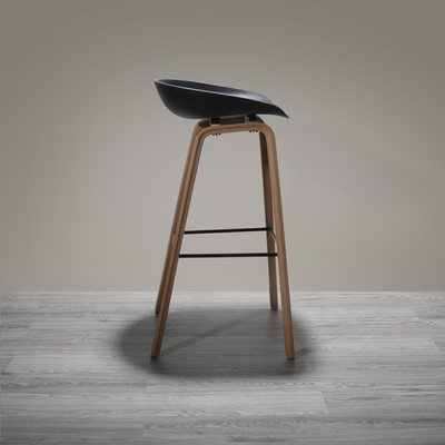 Nhà thiết kế cổ điển Bắc Âu Hale nhựa gỗ rắn cao chân ghế Bar Bar stool đơn giản hiện đại