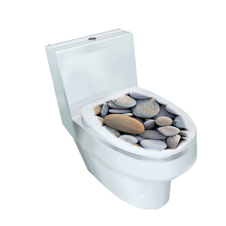 Decal trang trí Toilet cao cấp - Họa tiết Đá Sỏi A.H