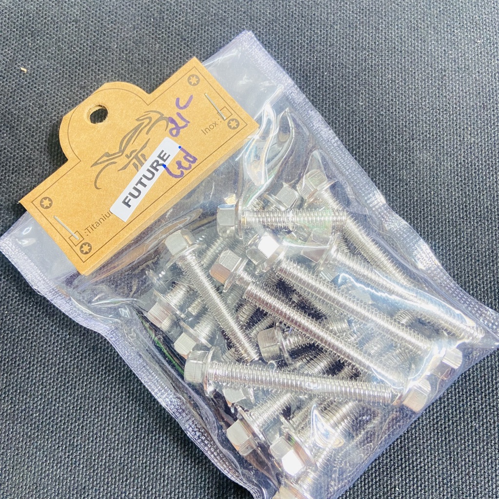 BỘ ỐC LỐC MÁY INOX SALAYA VERSION 2 THÁI XOẮN DÀNH CHO XE MÁY CÁC DÒNG