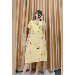 Váy lanh lụa cộc tay phối ren