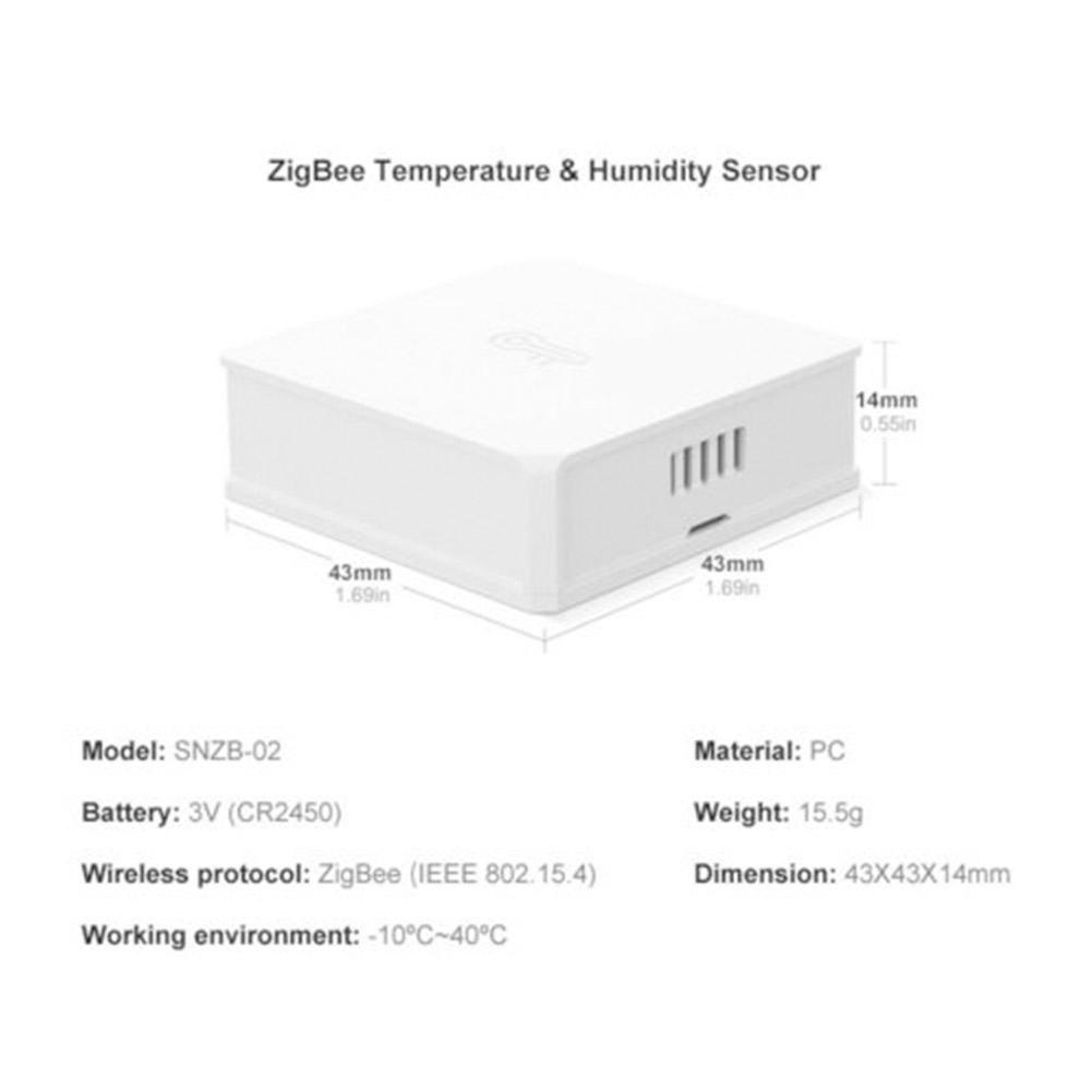 Thiết bị cảm biến nhiệt độ và độ ẩm SONOFF SNZB-02 Q2L1 R1U0 Smart eWeLink B5Z7 | BigBuy360 - bigbuy360.vn