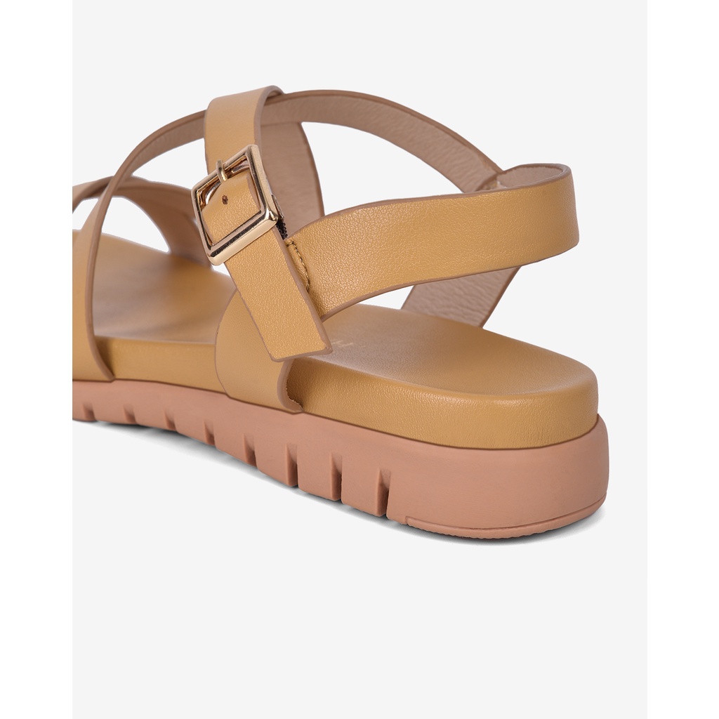 Giày Sandal nữ Đông Hải thiết kế Ankle - Strap da bò cao cấp quai đan chéo nữ tính đế cao su 3cm  - S32B1