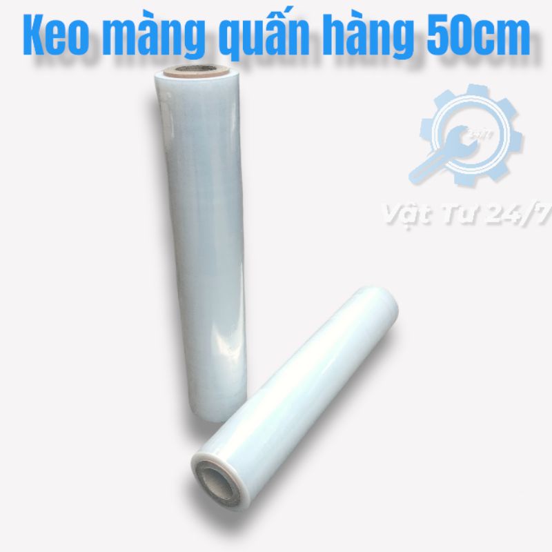 Keo màng PE quấn hàng đóng gói vận chuyển hàng dài 50cm nặng 1.8kg