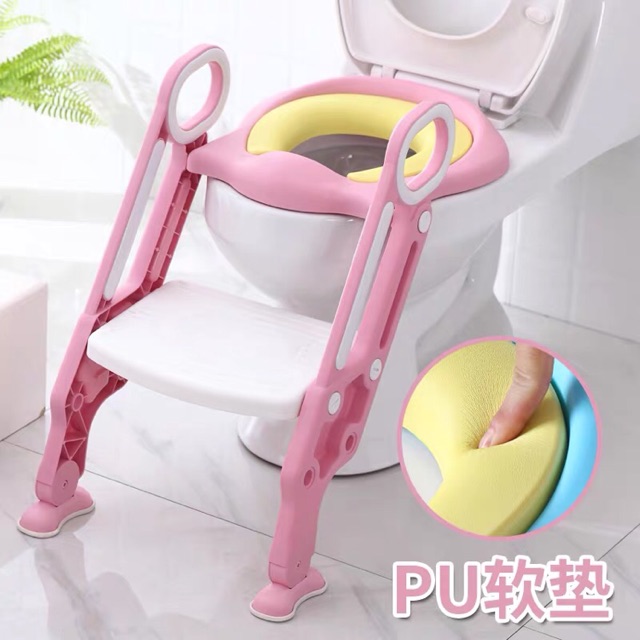 GHẾ NGỒI BỒN CẦU CÓ THANG - BỆ THU NHỎ BỒN CẦU CHO BÉ