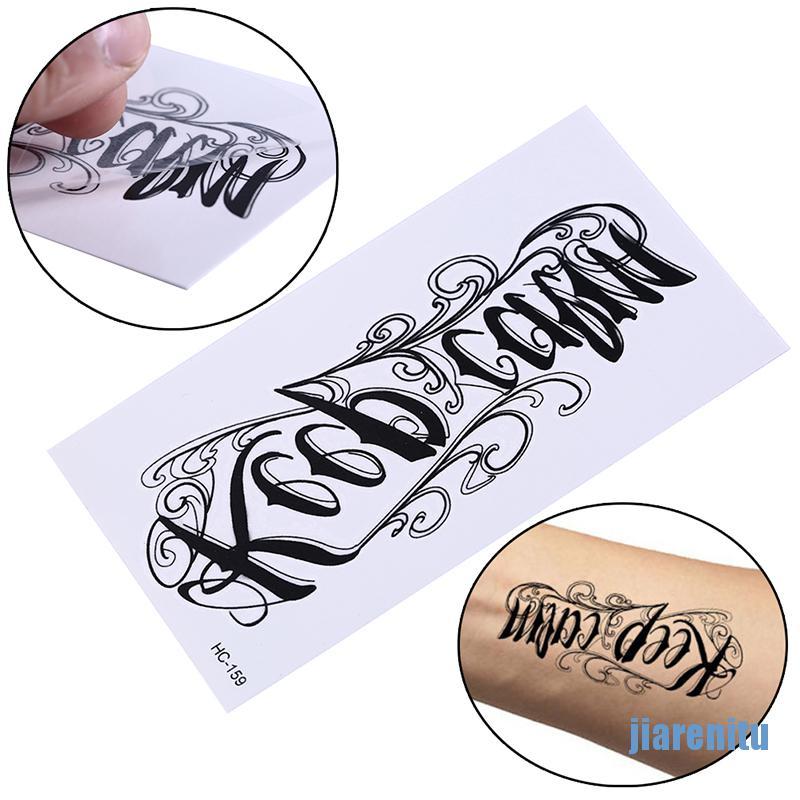 （hot*cod）New Removable Temporary Tattoo English Word Body Art Tattoos Sticker Waterp