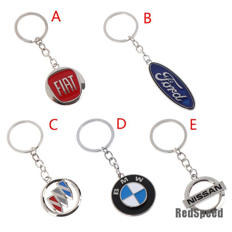 Móc Khóa Kim Loại Khắc Logo Xe Hơi Bmw Ford Fiat