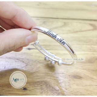 Lắc bạc khắc tên cho bé