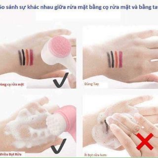 Cọ rửa mặt 2 đầu Silicone siêu sạch